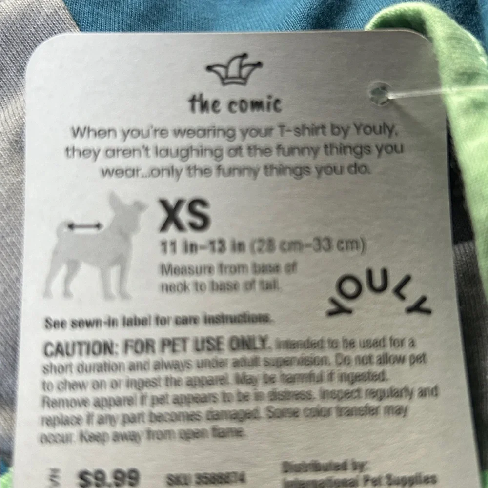 NWT Youly “the Comic” Down Dog T-shirt XS